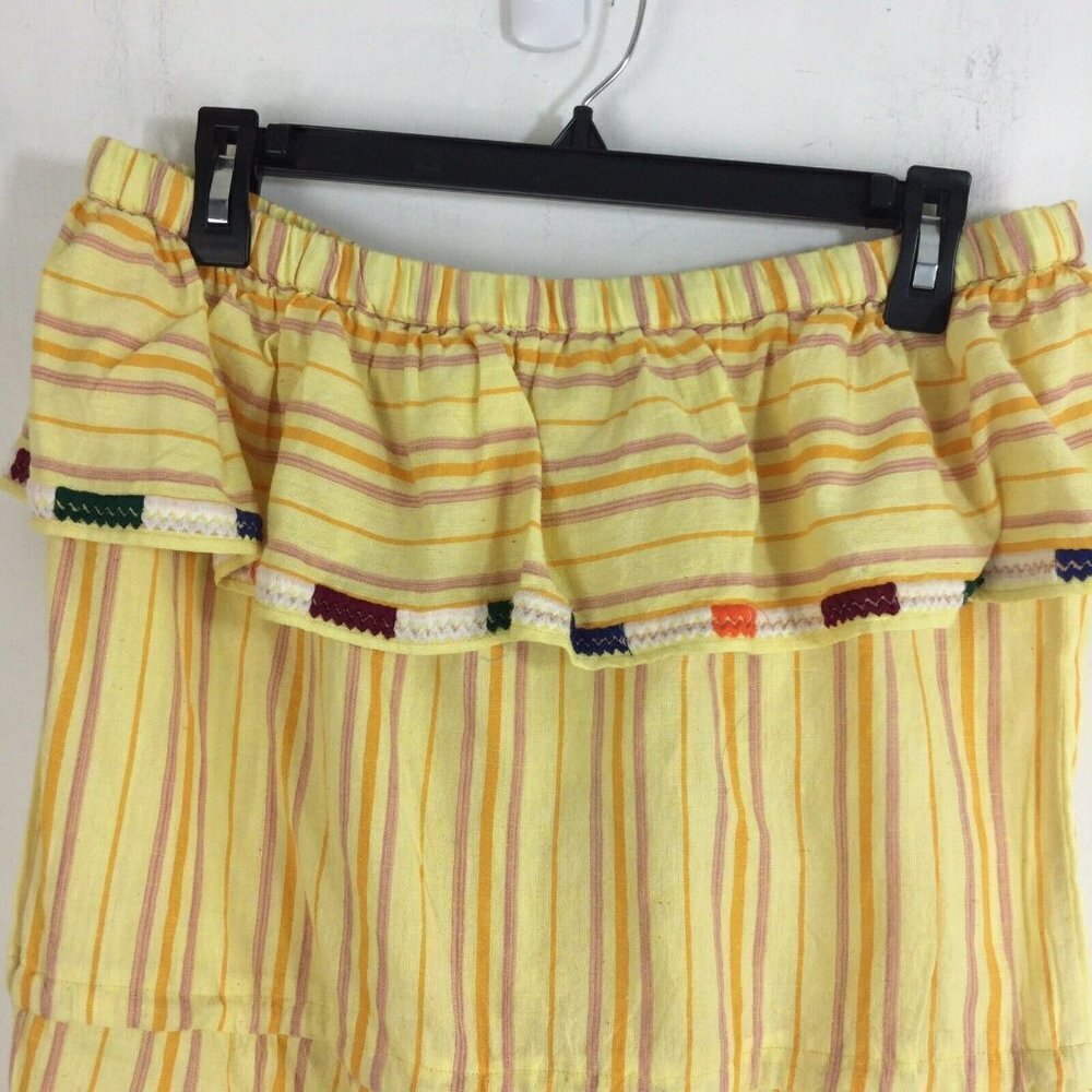 Kopal Rinku Strapless Romper Yellow Stripe Ruffle - Picture 4 of 8